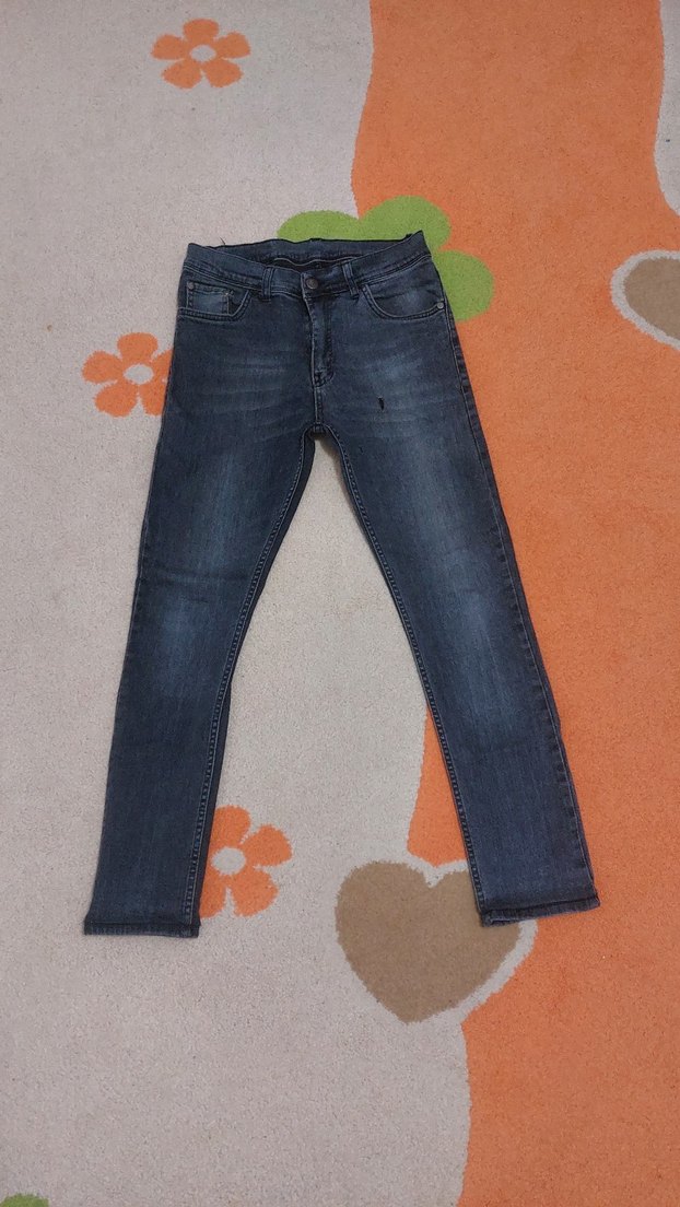 siyah Erkek Denim kot Pantolon jeans - Görsel 3