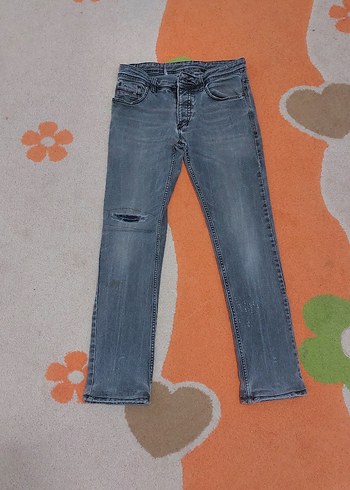 Gri Regular Fit Erkek Kot Pantolon - Görsel 7