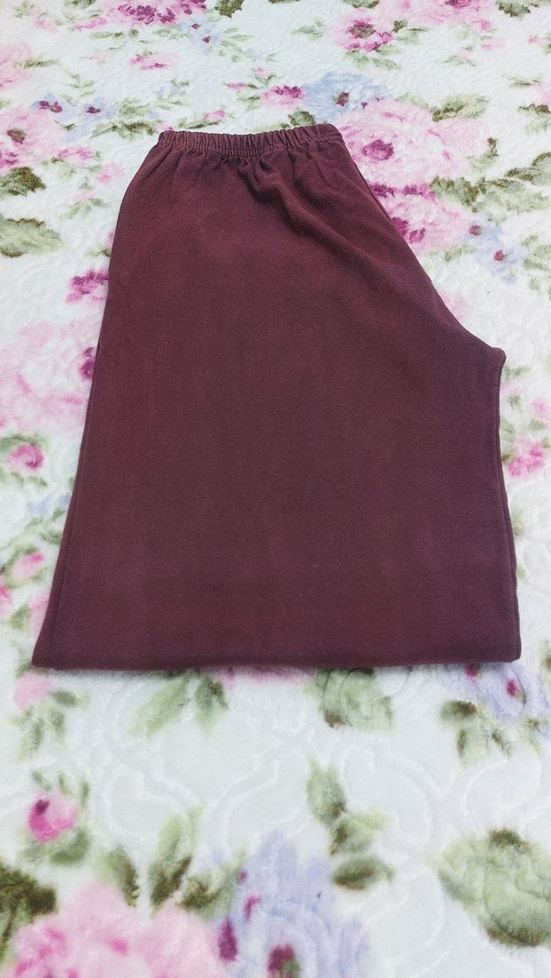Bordo kadın pijama alt giyim #pijama #altı - Görsel 5