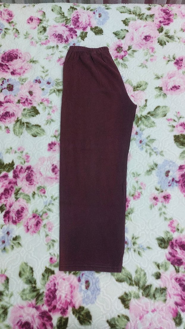 Bordo kadın pijama alt giyim #pijama #altı - Görsel 2