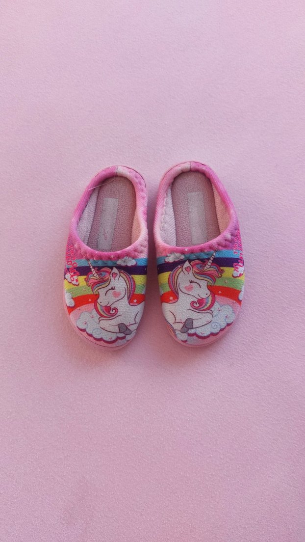 Kız Çocuk Unicorn Desenli Sıcak Terlik - Görsel 2