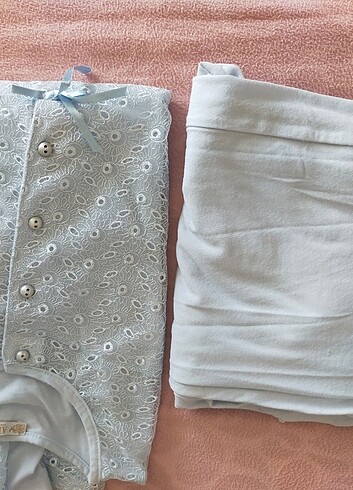 m Beden mavi Renk Hamile lohusa pijama takımı