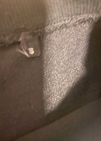 s Beden siyah Renk Siyah Baskılı Uzun Kollu Kadın Sweatshirt