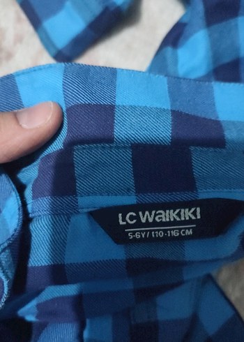 5 Yaş Beden Mavi Kareli Uzun Kollu erkek çocukGömlek