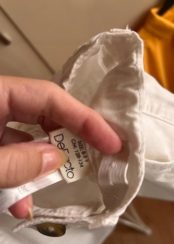 Defacto Defacto Erkek Çocuk Sarı Kısa Kollu Polo Tişört ve beyaz şort
