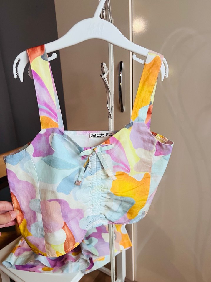 Defacto 9-10 yaş renkli şort takım - Görsel 3