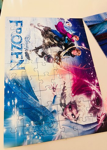 Disney Frozen Çift Taraflı Renkli Puzzle - Görsel 4