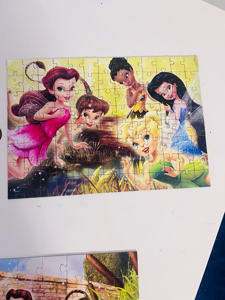 Disney Periler 2'si 1 Arada Renkli Çocuk Puzzle - Görsel 4