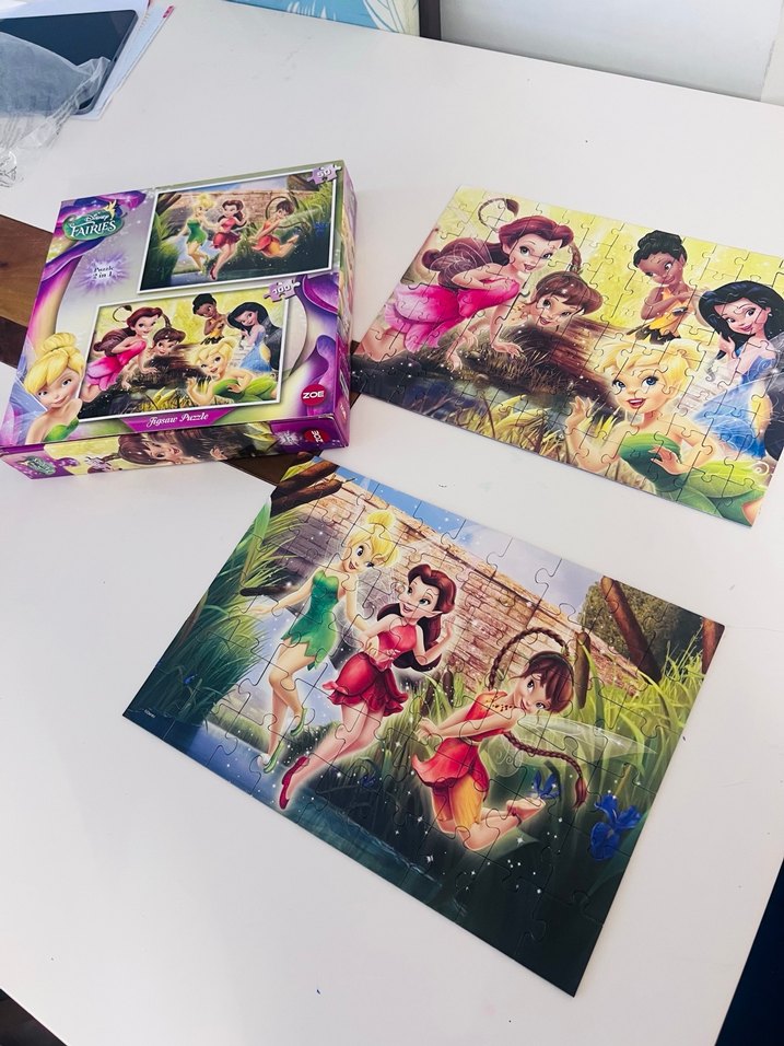 Disney Periler 2'si 1 Arada Renkli Çocuk Puzzle - Görsel 2