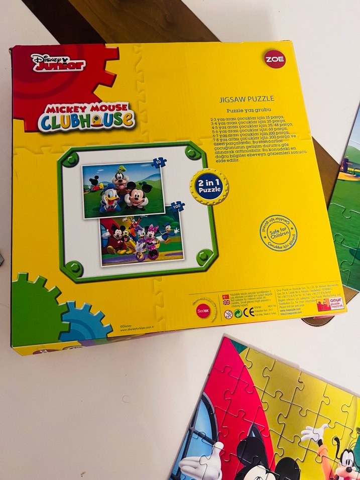 Disney Mickey Mouse Renkli 2'si 1 Arada Puzzle - Görsel 2
