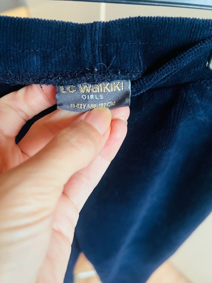 LCW Lacivert kadife tayt 11-12 yaş - Görsel 4