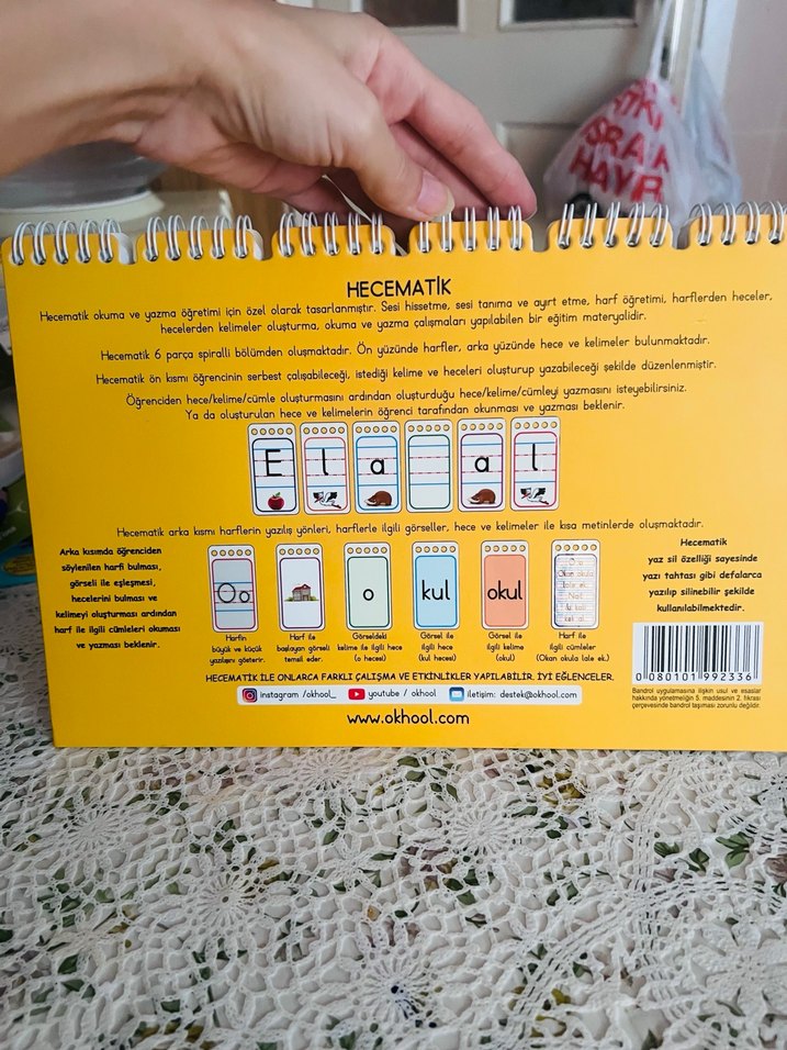 Hecematik hece öğrenme yaz sil kitap - Görsel 5