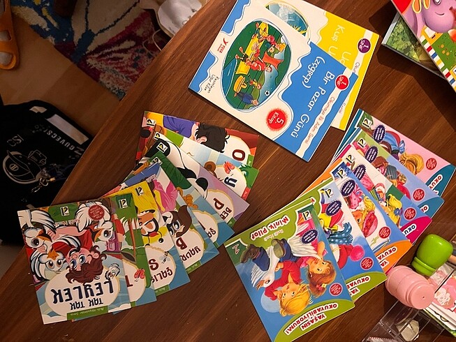 Okumayı öğrenme seti ve renkli heceli hikaye kitapları - Görsel 5