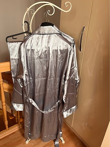 Erkek pijama takımı sabahlıklı L beden - Görsel 10