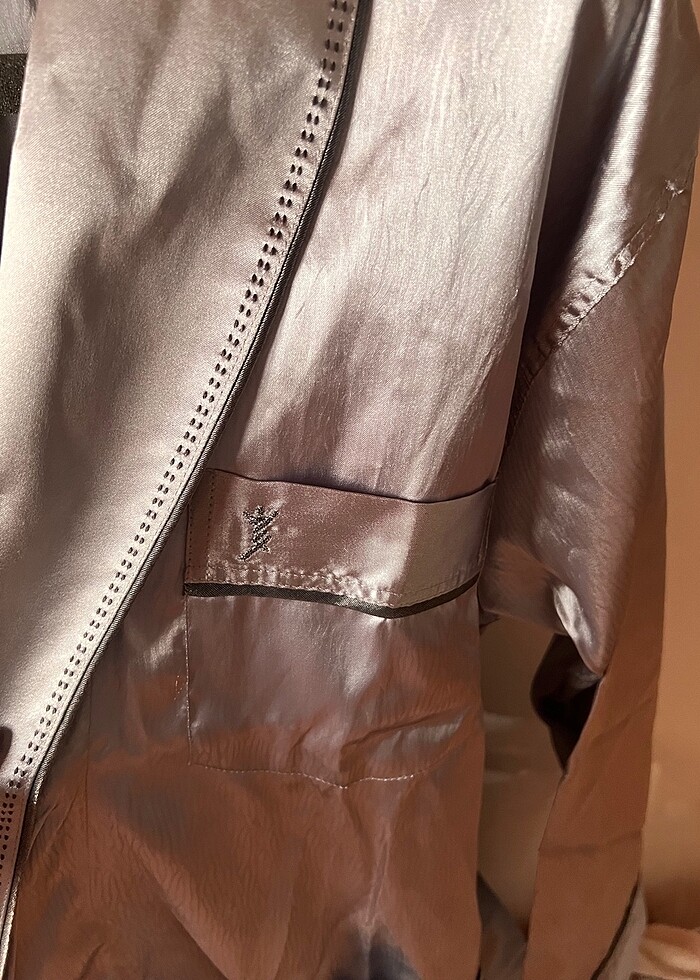 Erkek pijama takımı sabahlıklı L beden - Görsel 3