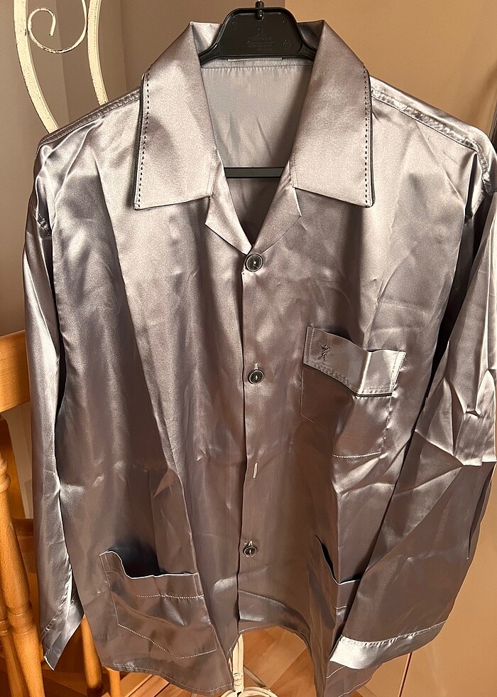 Erkek pijama takımı sabahlıklı L beden - Görsel 4