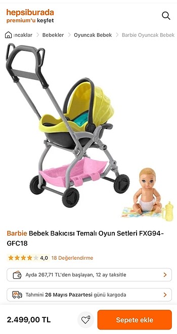 Barbie?nin bebek arabası