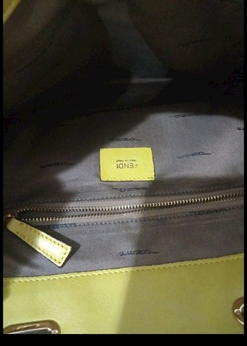 Siyah Deri Kadın Çanta Fendi marka - Görsel 6