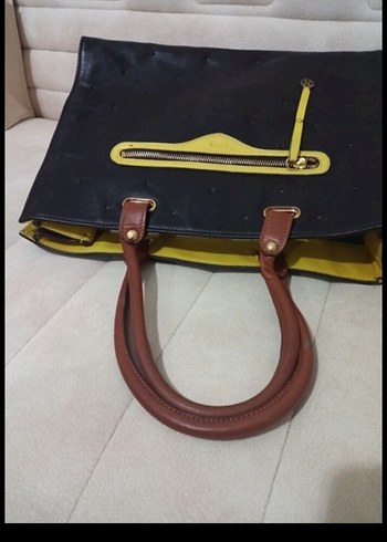 Siyah Deri Kadın Çanta Fendi marka - Görsel 7