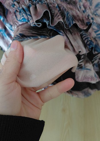 Tuğba kadife kısa etek üstü bluz - Görsel 3