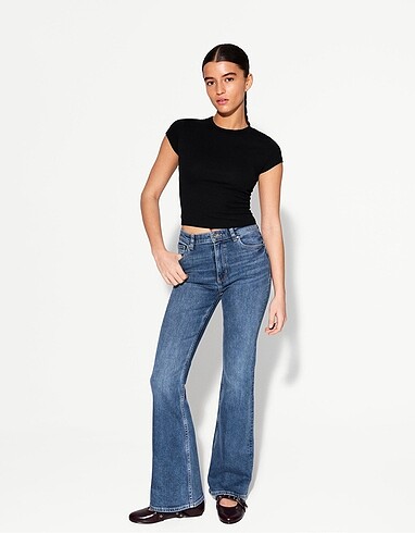 Bershka Bershka İspanyol Paça Jean