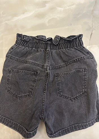 xs Beden Antrasit Mini Denim Şort