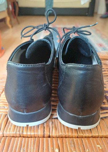 Siyah Bağcıklı Kadın Sneakers - Görsel 3