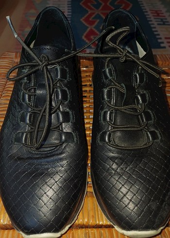 Siyah Bağcıklı Kadın Sneakers - Görsel 2