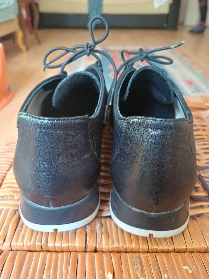 Siyah Bağcıklı Kadın Sneakers - Görsel 3