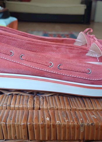 Pembe Süet Kadın Dolgu Topuklu Günlük Ayakkabı - Görsel 5