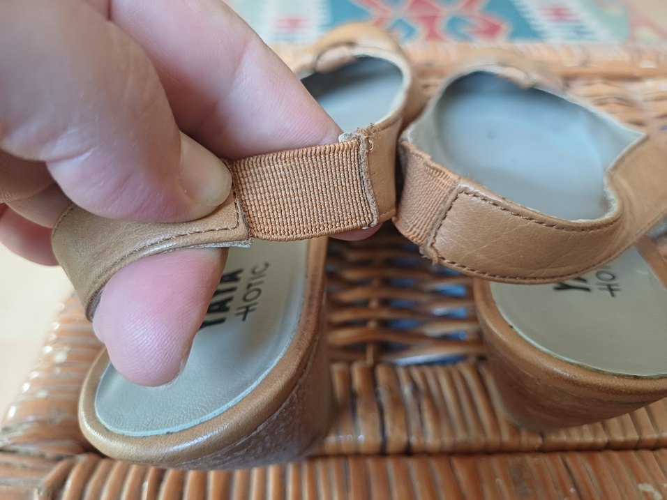 Bej Deri Dolgu Topuklu Vintage Kadın Ayakkabı - Görsel 2