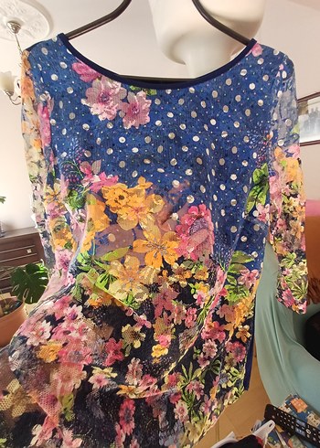 Çiçek Desenli Bohem Kadın Bluz - Görsel 6