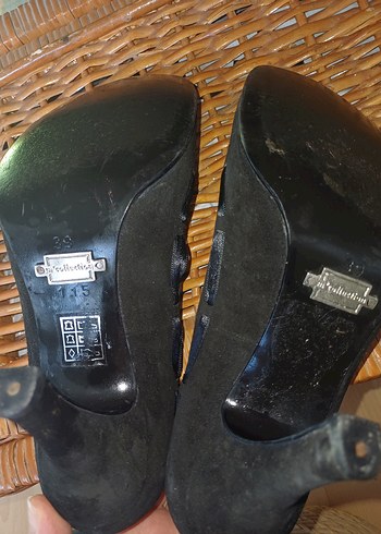 Siyah Süet Topuklu Kadın Stiletto - Görsel 5