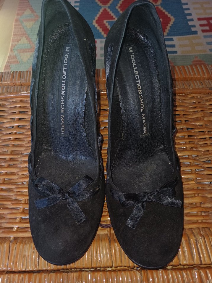 Siyah Süet Topuklu Kadın Stiletto - Görsel 2