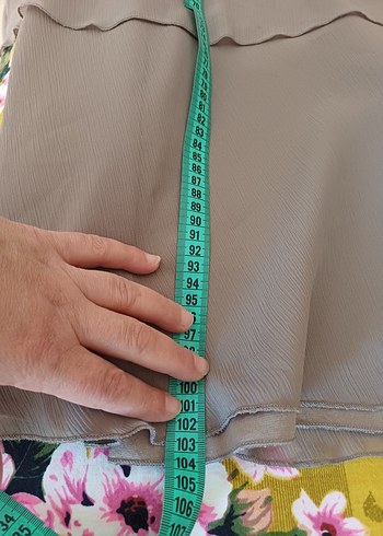 Vizon Fırfırlı Kare Yaka Midi Abiye Elbise - Görsel 12