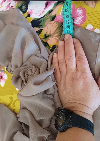 Vizon Fırfırlı Kare Yaka Midi Abiye Elbise - Görsel 10