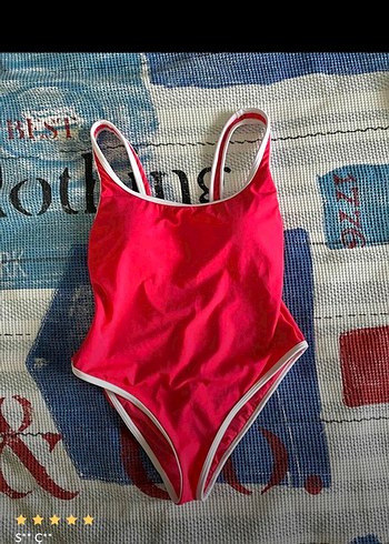 Kırmızı İnce Askılı Kadın Mayo - Görsel 3