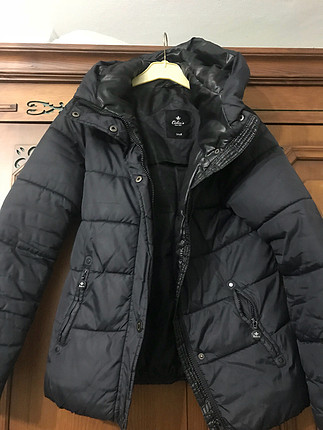 s Beden Siyah şişme mont