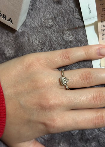 Beden altın Renk Rose Gold Renk Pandora Yüzük Orijinal