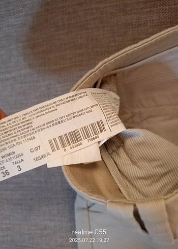 s Beden ten rengi Renk krem renk kumaş pantolon