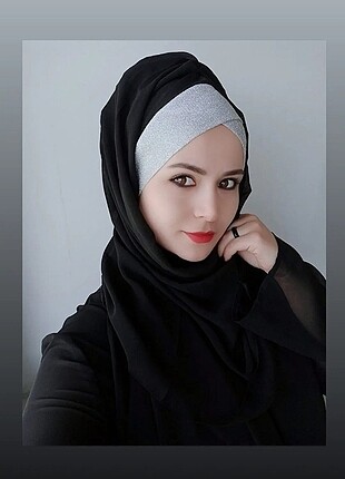 Tek bant Simli Modern Hazır Şal