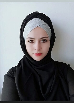 Beden Tek bant Simli Modern Hazır Şal