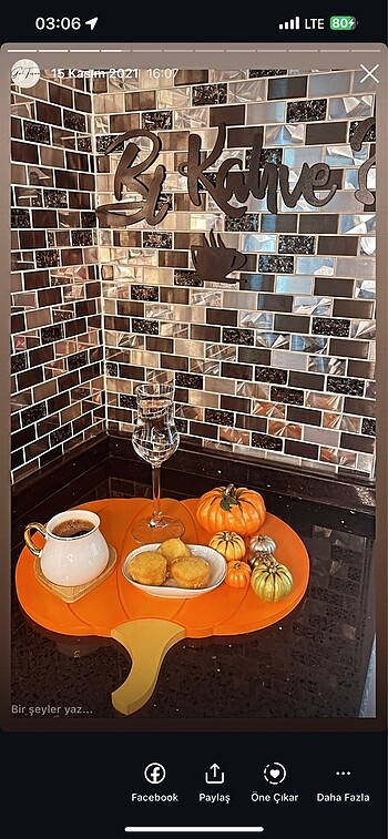 Bal kabağı Supla ve peçete yüzüğü - Görsel 2