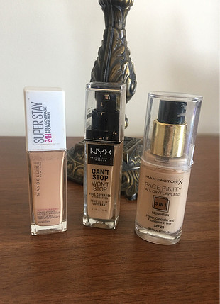 2 fondoten nyx ve max factor maybelline yok