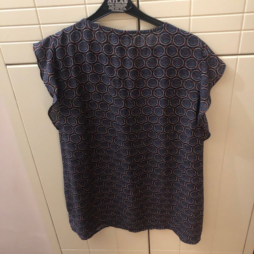 Kolu fırfırlı büyük beden şifon bluz - Görsel 2