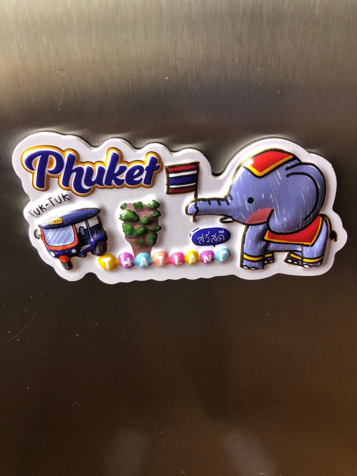 Renkli Phuket Temalı plastik Magnetler - Görsel 2