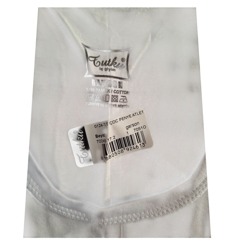 Beyaz Erkek Gason Çocuk Atlet 2'li Paket - Görsel 4