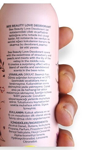 Bee Beauty Fact and Figures Collection Love Kadın Deodorant Spre - Görsel 5