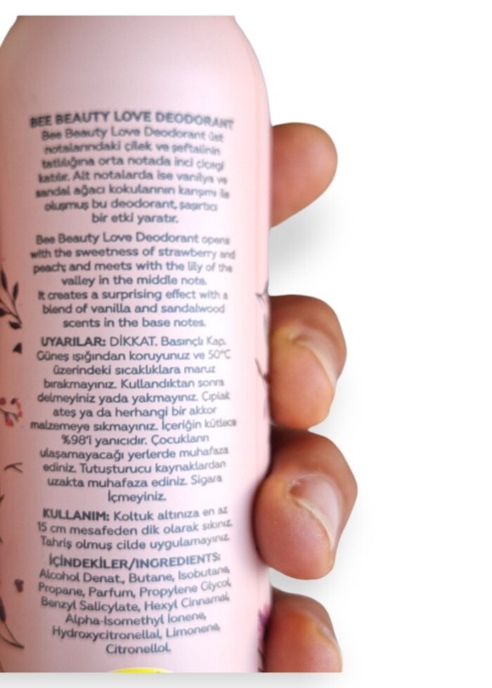Bee Beauty Fact and Figures Collection Love Kadın Deodorant Spre - Görsel 5