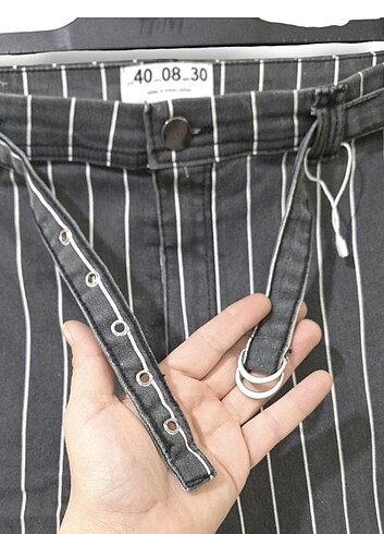Bershka #streç #yeni #pamuklu #kemerli #jean
